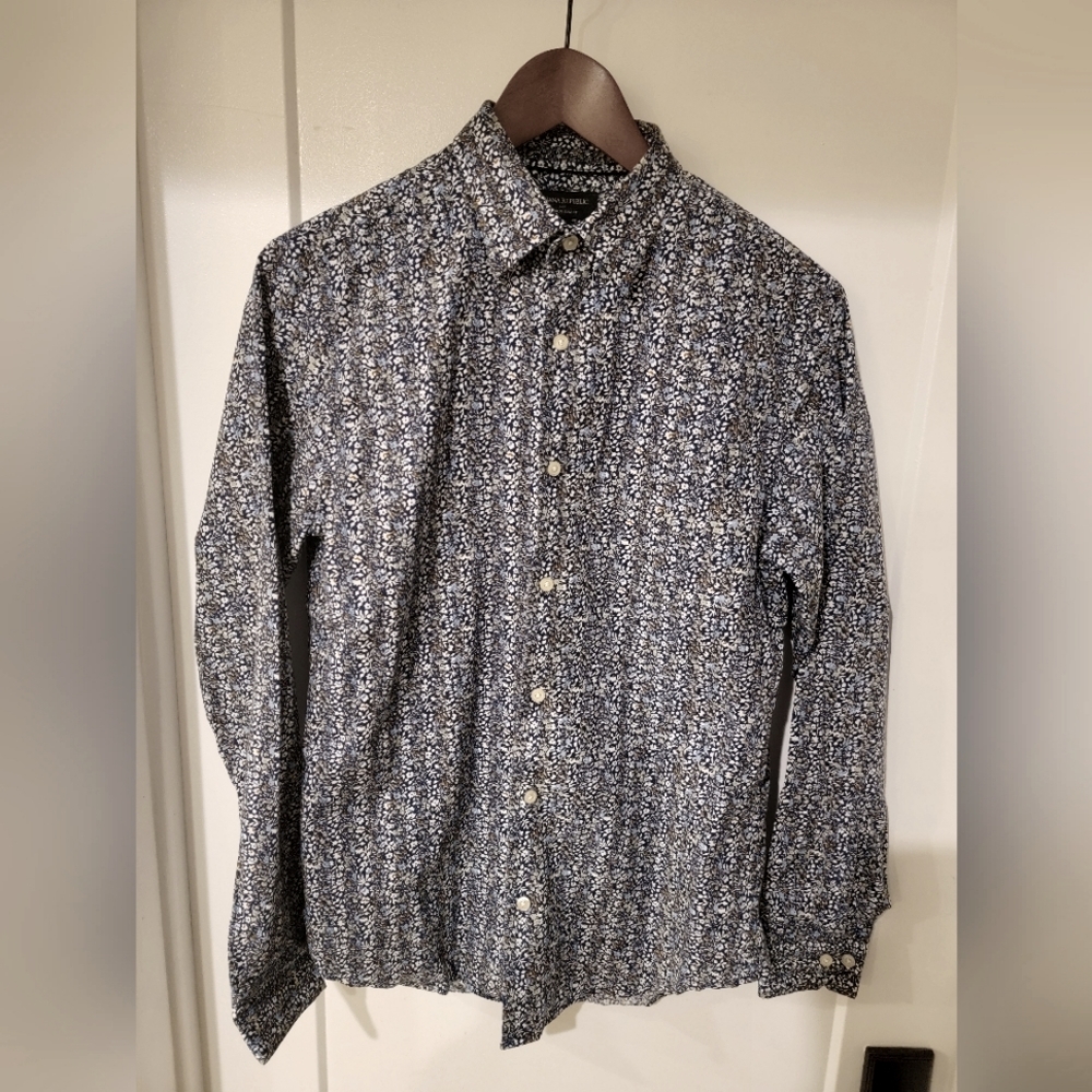 Banana Republic long sleeve floral striped button down shirt size small